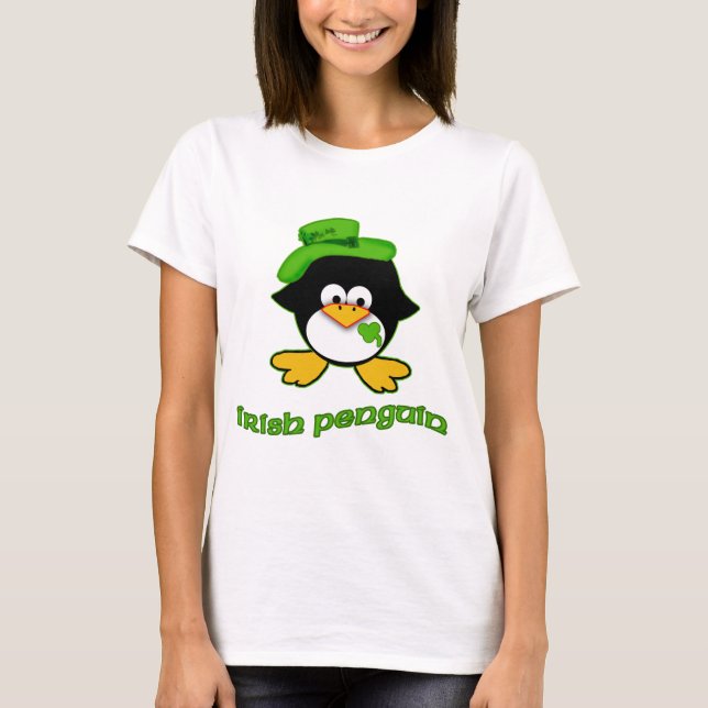 Camiseta Pingüino del irlandés del bebé (Anverso)