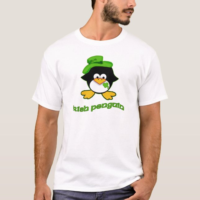 Camiseta Pingüino del irlandés del bebé (Anverso)
