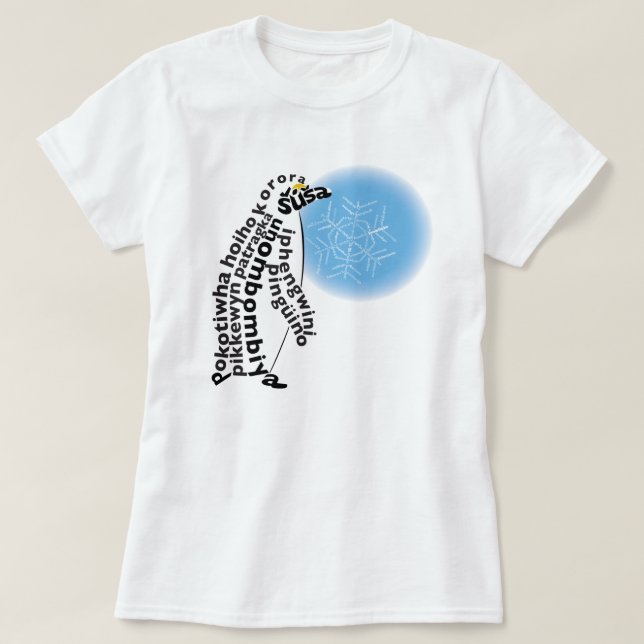 Camiseta pingüino del mundo (Diseño del anverso)