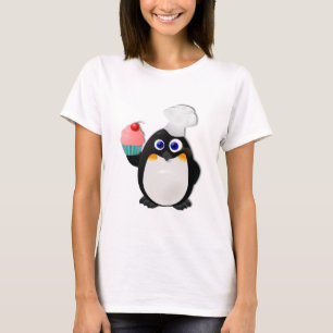 Camiseta Pingüino del panadero con la magdalena II