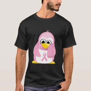 Camiseta Pingüino del rosa del cáncer de pecho