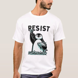 Camiseta Pingüino desafiante resiste Ilustracion para activ