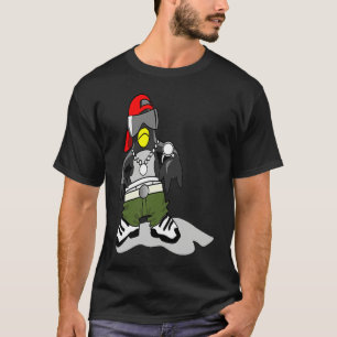 CAMISETA PINGÜINO DIVERTIDO PINGÜINO CON ESMOQUIN BAILE MÚS