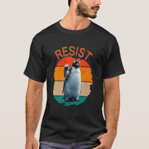 Camiseta Pingüino divertido resiste pingüinos protestan con
