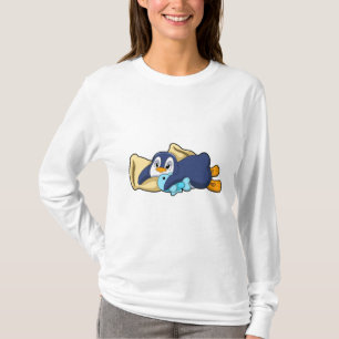 Camiseta Pingüino durmiendo con almohada