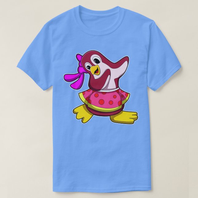 Camiseta Pingüino en baile con falda (Diseño del anverso)