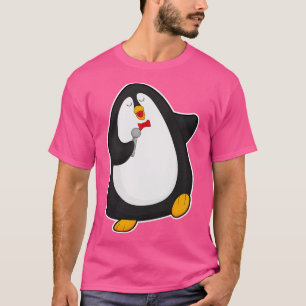 Camiseta Pingüino en canto con micrófono