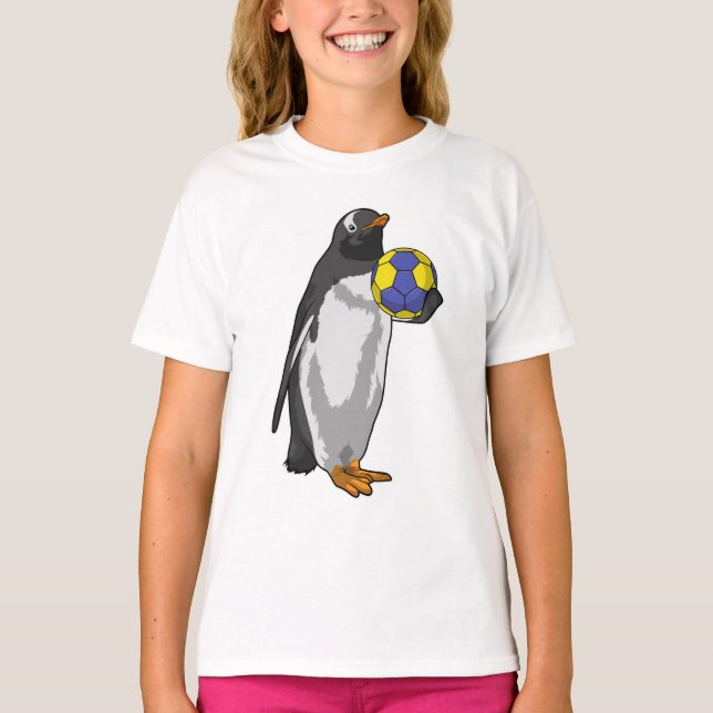 Camiseta Pingüino en deportes de balonmano (Anverso)