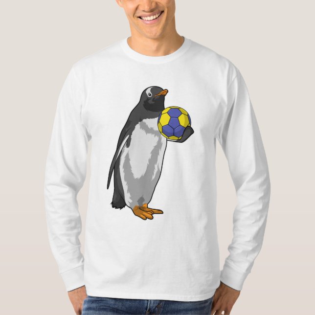 Camiseta Pingüino en deportes de balonmano (Anverso)