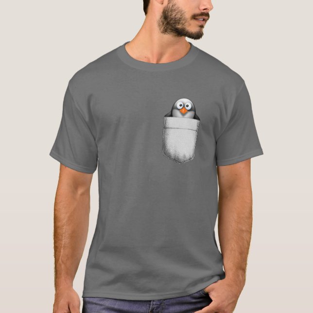 Camiseta Pingüino en el bolsillo (Anverso)
