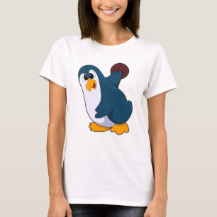 Camiseta Pingüino en el Bowling con bolas