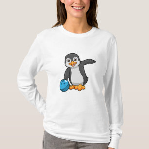 Camiseta Pingüino en el Bowling con bolas