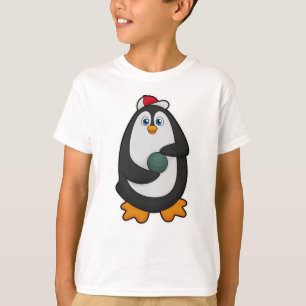 Camiseta Pingüino en el Bowling con bolas