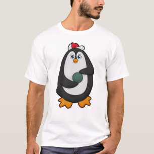 Camiseta Pingüino en el Bowling con bolas