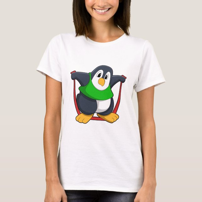 Camiseta Pingüino en Gimnasio con cuerda para saltar.PNG (Anverso)