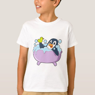 Camiseta Pingüino en la bañera con pato