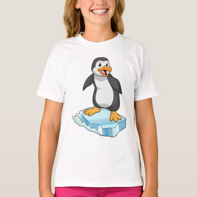 Camiseta Pingüino en la flota de hielo (Anverso)