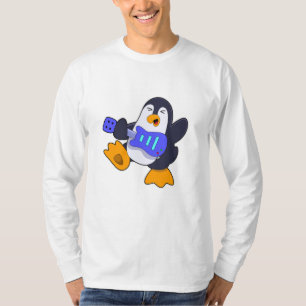 Camiseta Pingüino en Música con Guitarra