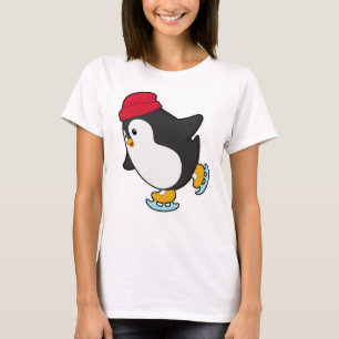 Camiseta Pingüino en patinaje sobre hielo con Gorra
