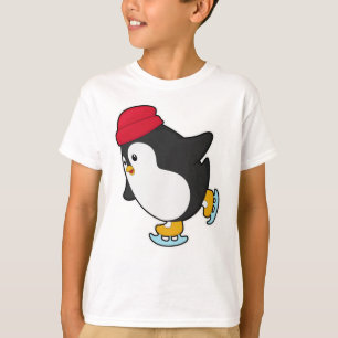Camiseta Pingüino en patinaje sobre hielo con Gorra