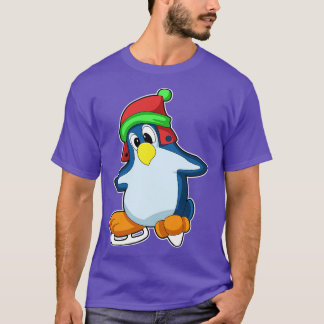 Camiseta Pingüino en patinaje sobre hielo con patines de hi