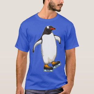 Camiseta Pingüino en patinaje sobre hielo con patines de hi