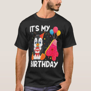 Camiseta Pingüino Es Mi Cuarto Cumpleaños 4 Años De Edad Pi