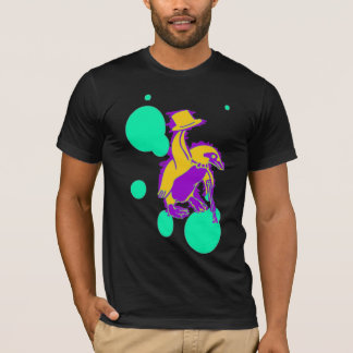 Camiseta pingüino fresco loco del sombrero de copa