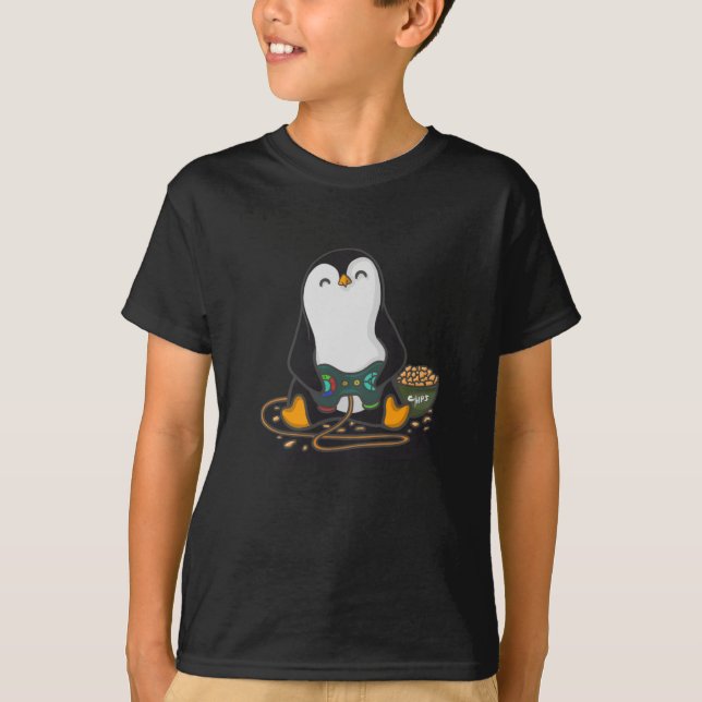 Camiseta Pingüino Gamer (Anverso)