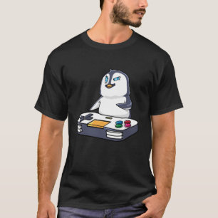 Camiseta Pingüino Gamer Gaming Videogames Kawaii Gift