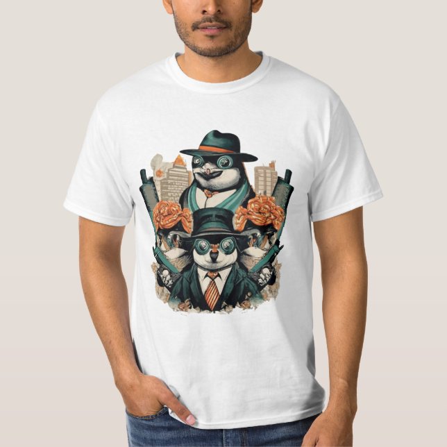 Camiseta Pingüino Gangsters (Anverso)