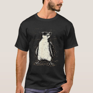 Camiseta Pingüino genial que lleva gafas de sol animal vint