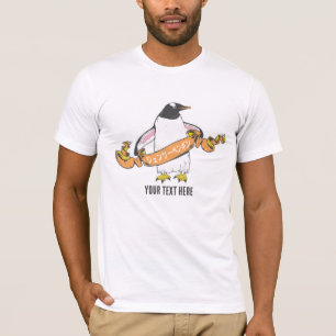 Camiseta Pingüino Gentoo en japonés escribiendo kanji