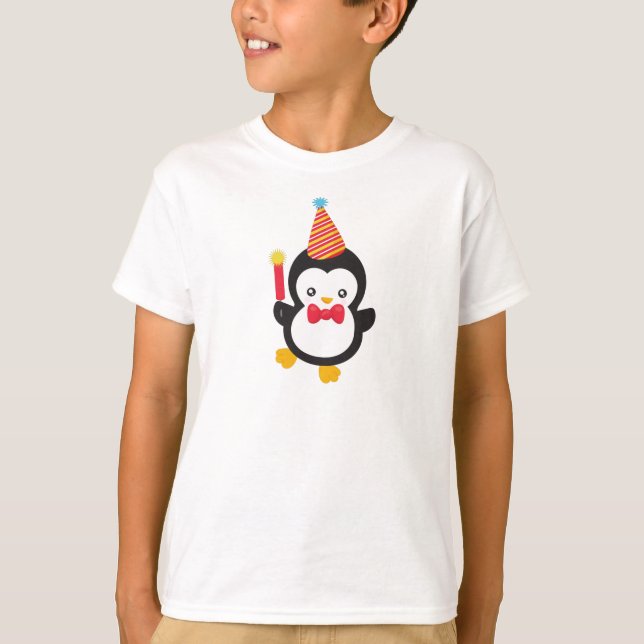 Camiseta Pingüino, Gorra Fiesta, Rastreador, Bow Tie (Anverso)
