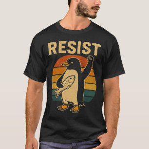 Camiseta Pingüino gracioso resiste a los pingüinos en prote