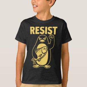 Camiseta Pingüino gracioso resiste a los pingüinos en prote