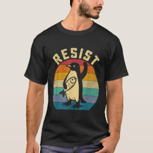 Camiseta Pingüino gracioso resiste a los pingüinos en prote