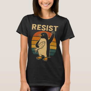 Camiseta Pingüino gracioso resiste a los pingüinos en prote