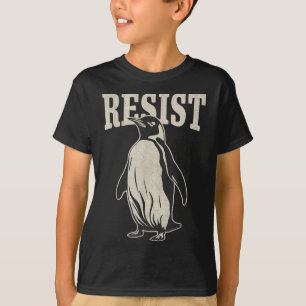 Camiseta Pingüino gracioso resiste a los pingüinos en prote