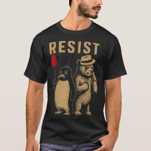 Camiseta Pingüino gracioso resiste a los pingüinos en prote