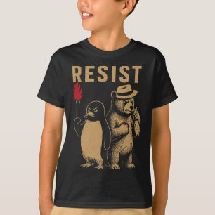 Camiseta Pingüino gracioso resiste a los pingüinos en prote