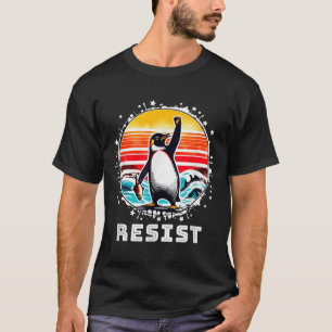 Camiseta Pingüino gracioso resiste a los pingüinos en prote