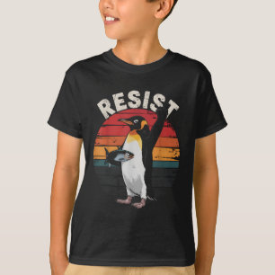 Camiseta Pingüino gracioso se resiste a protestar contra el