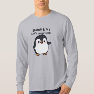 Camiseta Pingüino Kawaii Lindo Japonés ¡Vamos a Hacer Nuest