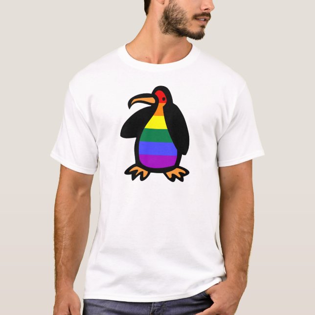 Camiseta Pingüino LGBT (Anverso)