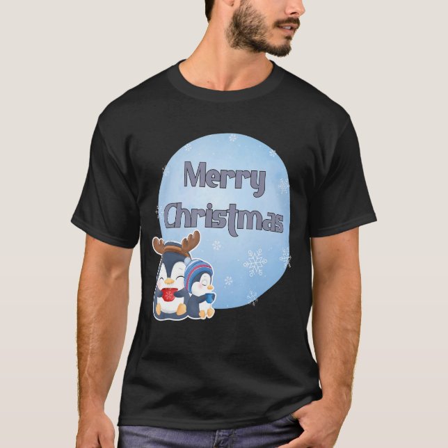 Camiseta Pingüino madre con bebé 1 (Anverso)