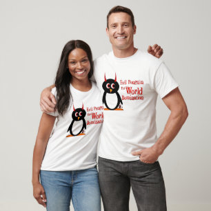 Camiseta Pingüino malvado para la dominación del mundo