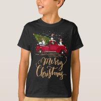 Pingüino Manejando Árbol de Navidad Camión Rojo Pi