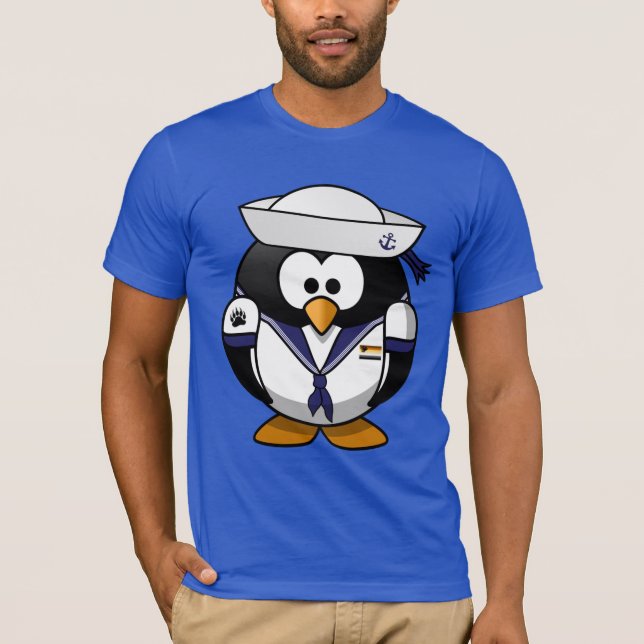 Camiseta Pingüino marinero con motivos de orgullo gay - cam (Anverso)