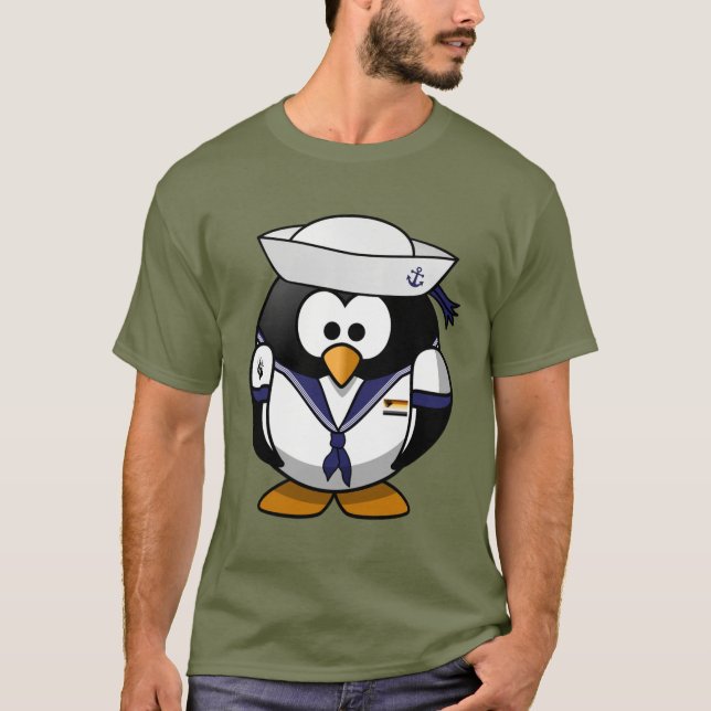 Camiseta Pingüino marinero con motivos de orgullo gay - cam (Anverso)